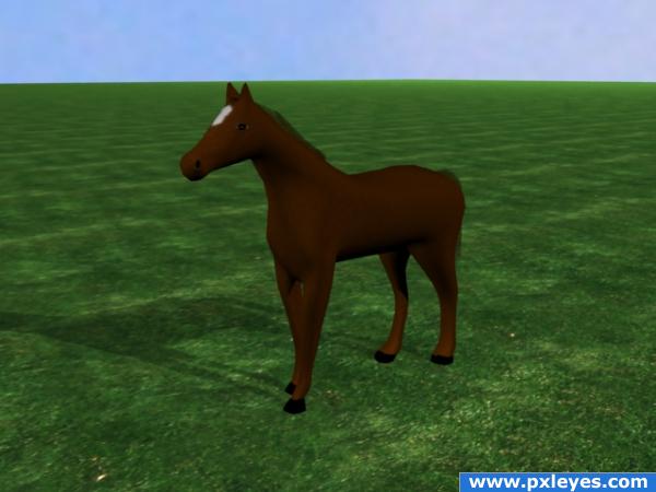3d horse